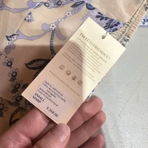 NWT Secret Mission Janice Top Only Floral Smocked Pink Ruffle Strap Small pink