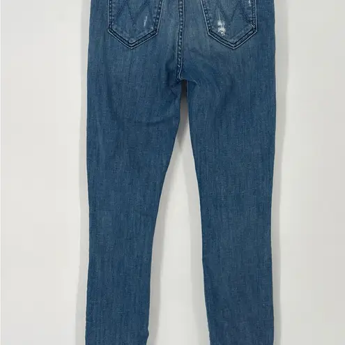 Mother The Stunner Ankle Fray in Graffiti Girl Jeans Size 23 Blue