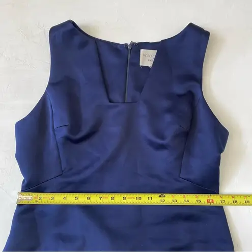 Victor Costa Vintage Navy Blue Ballgown Dress Iridescent Fit n Flare Size XL