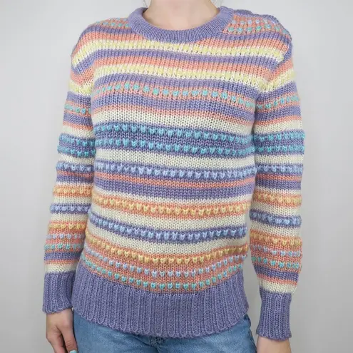 Vintage 70s Good’s Plenty Pastel Striped Sweater