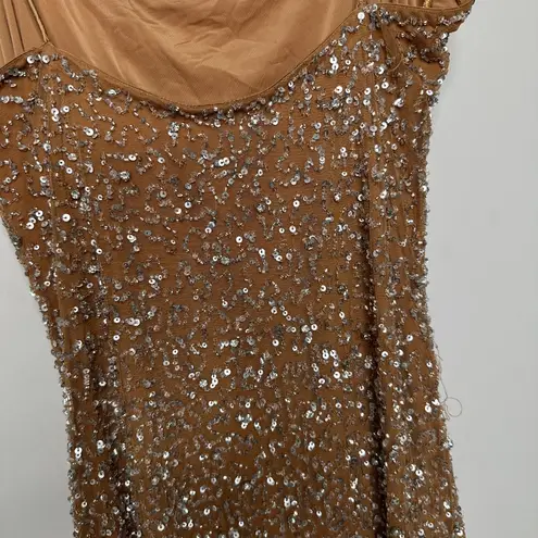 Retrofete Dionne Sequin Dress Silver & Nude Embellished Sequin Women's Medium