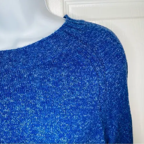 Old Navy  Rib Knit Trim Marled Sweater Crew Neck Royal Blue S