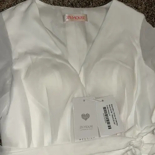 JJ's House New Ivory SS Chiffon Bridemaid / Wedding Dress Sz 4