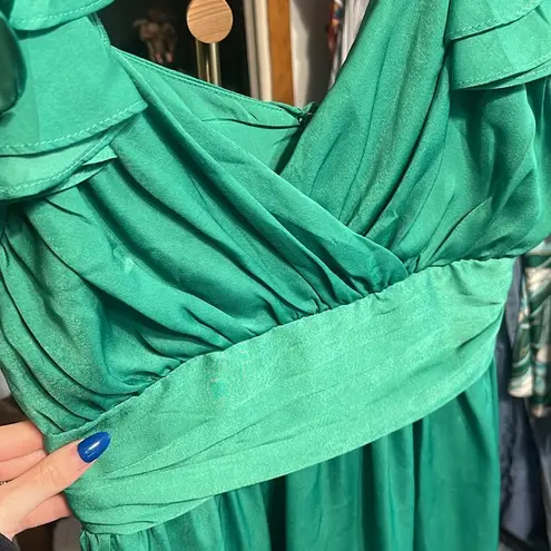 Lulus Daytime Darling Dress Color Green Style Mini Ruffle Size M