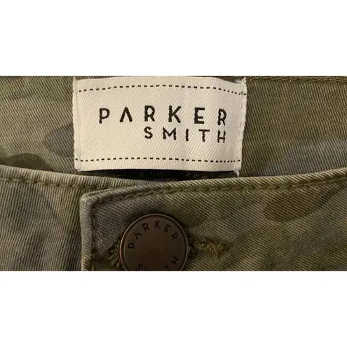 Parker Smith Ava Skinny Straight Camouflage Jeans Stretch Denim Women's 28 NWT