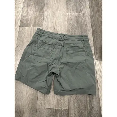 prAna  Shorts Womens 6 Lightweight Outdoors Pockets Lightweight Green Cargo