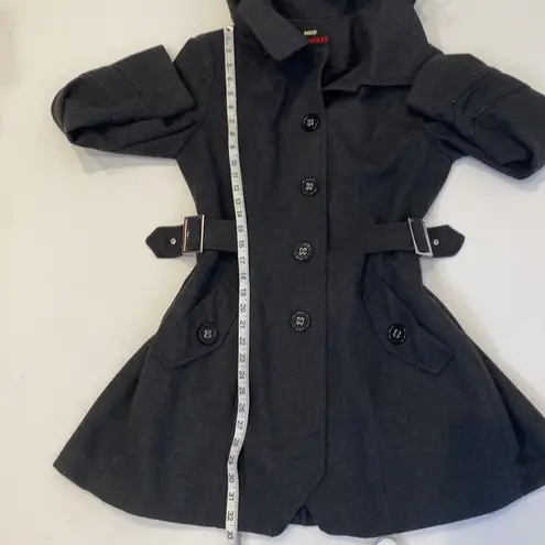 Miss Sixty Winter Trench Coat Retro Y2K Flared Button Closure EUC Sz M Women’s