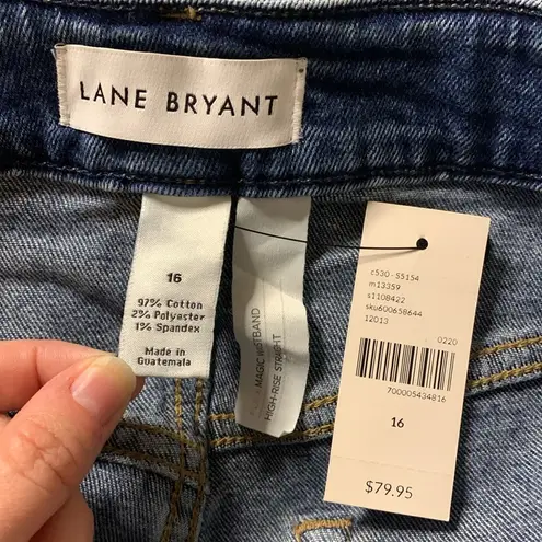 Lane Bryant NWT  High Rise Straight Distressed Jeans Size 16