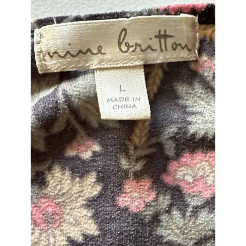 Nine Britton Black Floral Sundress w/POCKETS! Sz L