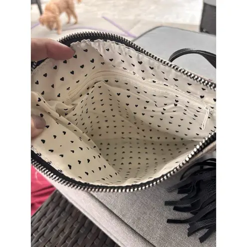 Brighton NWOT  Canvas Love & joy Heart Crossbody Bag Purse Wristlet Canvas