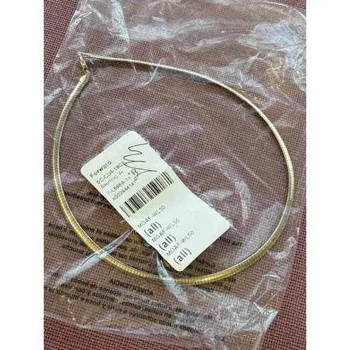 MEGA Omega 4mm Necklace in Sterling Vermeil Silver 16" New Womens