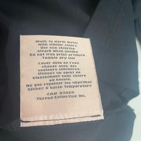 Badgley Mischka BADGLEY MISCHA Women’s Black Artistic Graphic Cotton Tee Shirt Size Medium New