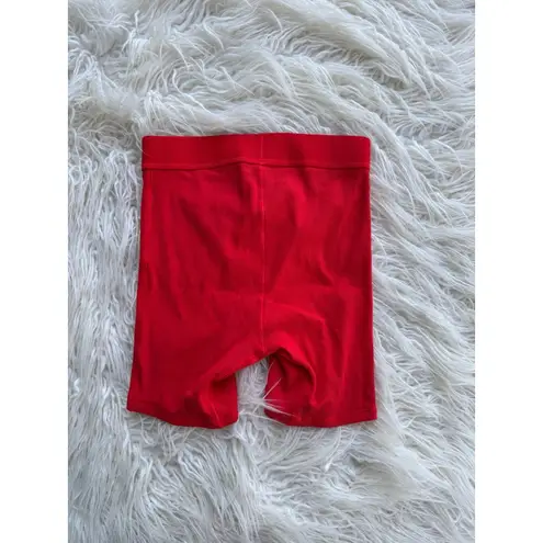 SKIMS Cotton Rib Boxer Cranberry XXS