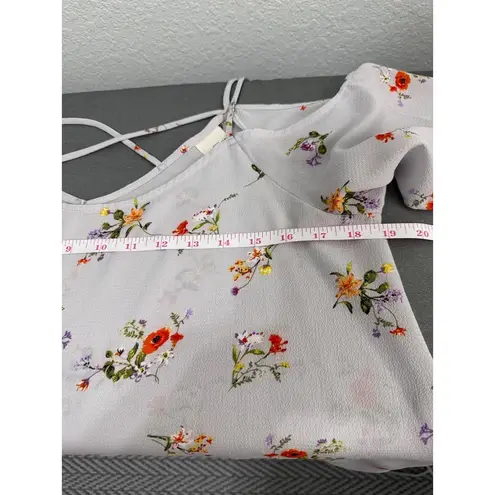 Kaileigh Floral Pattern Short Sleeve Round Neck Womens Top Size Medium BoHo