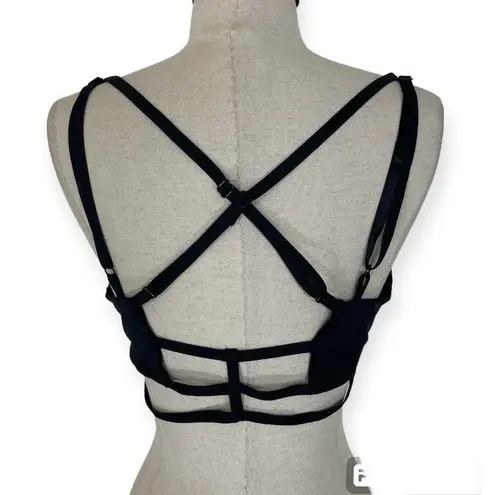 Hot & Delicious Black cage bra by , size large strappy lingerie