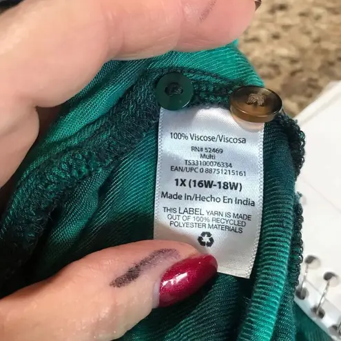 Terra & Sky Terra Sky Plus Size Button Up Long sleeve Shirt - Image 6