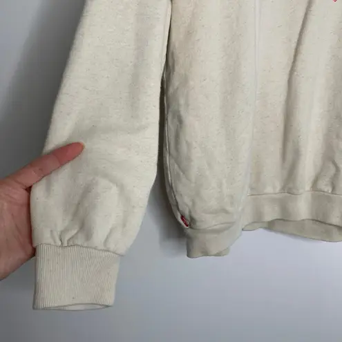 Ganni X Levi's Oversized Graphic Crewneck Sweatshirt XS Womens Oat New