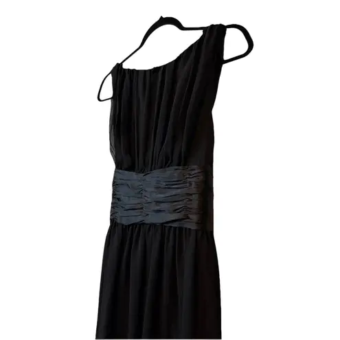 London Style Times Dress Black Rushed Top Sleeveless EUC Cocktail Evening Sz 8 #