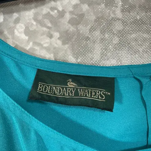 Boundary Waters Women's Turquoise Boxy Boat Neck Top