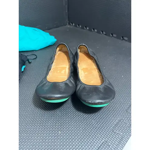 Tieks  Women's‎ Matte Black Italian Leather Ballet Flats Size 8 With Bag thumbnail 3