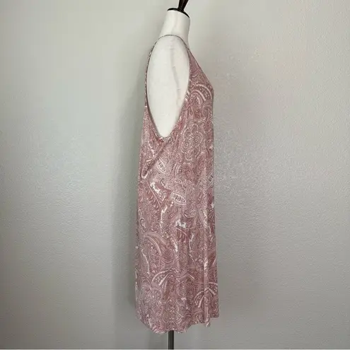 Soma Intimates Pink Paisley Sleeveless Sleepwear Dress