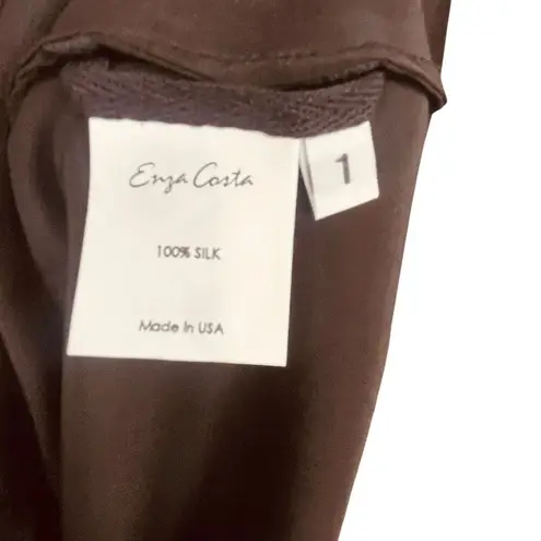 Enza Costa Silk Satin Nuit Maxi Dress Black