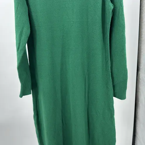 Free Assembly green mock neck midi sweater dress XL soft holiday winter modest