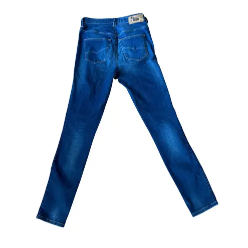 Diesel Skinzee High Up Super Skinny High Waist Blue Jeans W25 L30 Stretch