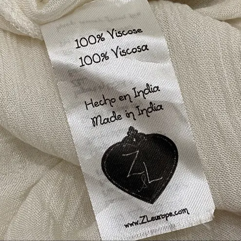 Z&L Europe Ivory Boho Duster Beach Coverup M