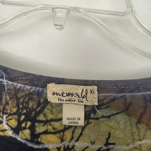 OneWorld Women’s XL Fall Black Cat Crazy Cat Lady Top Shirt