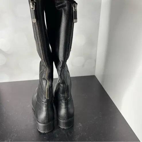 Style & Co  Women’s Graciee Zip Riding Boots Black Smooth Sz 8.5