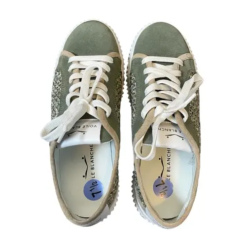Voile Blanche MAIORCA FLAT SUEDE AND FABRIC SNEAKERS EU38 Green Size 8