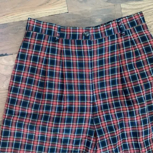 Eagles Eye Vintage Hi Rise Red Black Plaid Golf Shorts Size 12