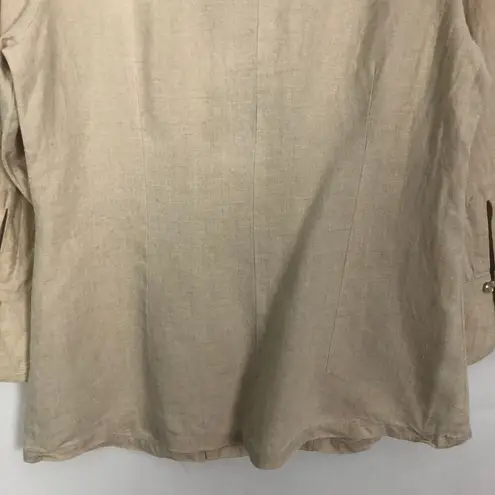 Willi Smith Blazer Womens Small Linen Quiet Luxury Old Money Lagenlook Corpcore