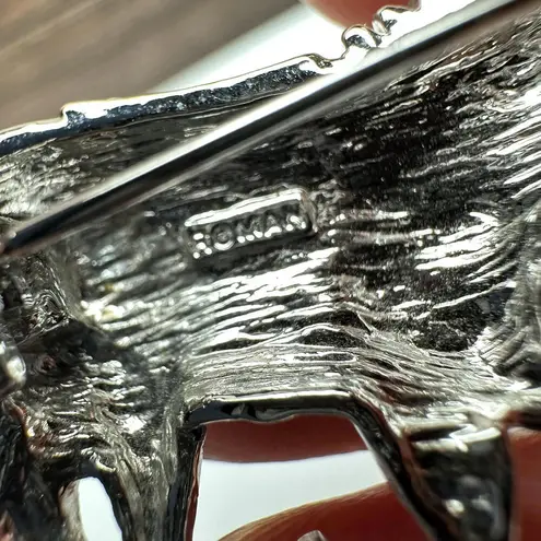 Rhinestone Horse Pony Brooch Pin 1 ROMAN Two Tone 1 Gold Tone Lot Of 2