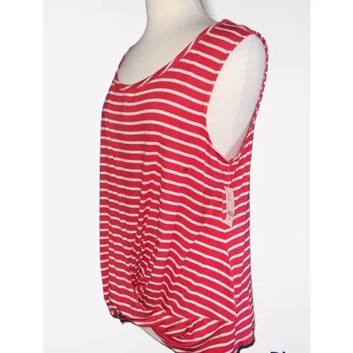 New York & Co 2Pc Lightweight Oversized Hoodie & Sleeveless Striped Tank Top XL