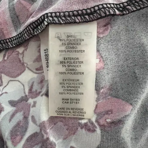 Karl Lagerfeld Shirt Womens Medium Black Red Floral Blouse Bell Sleeve Career