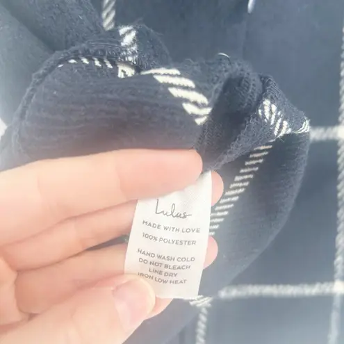 Lulus Womens Preppy Academia Spence Navy Blue Plaid Flannel Mini Skirt Size L Size L