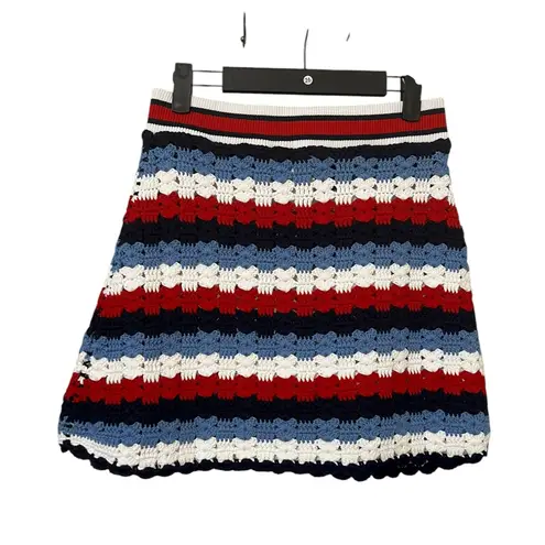 The Upside Chantilly Crochet Ezra Shirt Red Size XS