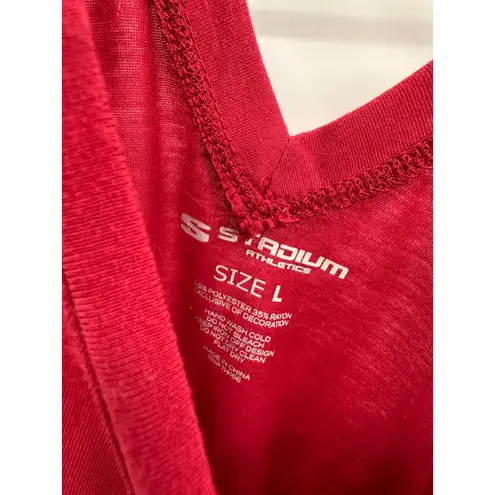 Stadium Athletics S Stadium Athletic Shirt Women LARGE Red Indiana Hoosiers Short Sleeve Tee