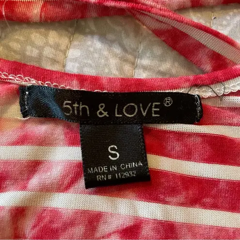 5th & Love Red White Stripe Sleeveless Swimsuit Coverup Dress Small