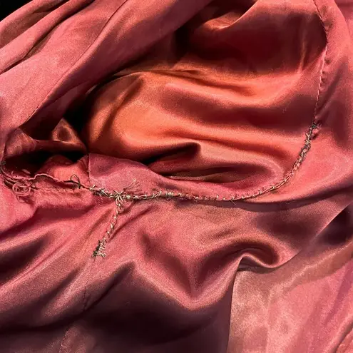 VTG 50s/60s Womens Coat Sz L Fur Black Brown Midi Large Collar Mad Men Retro