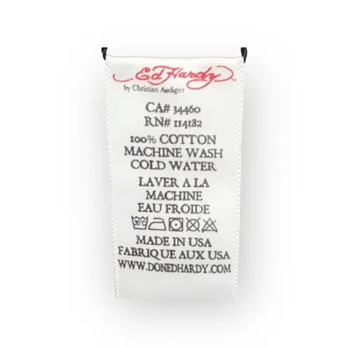 Ed Hardy new ☻︎ Punks Not Dead ☻︎ Barefoot Tee T Shirt Dress ☻︎ Tattoo Crystals