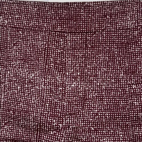 Love Fire Burgundy Pants w Micro Tweed Print Women’s Juniors 11 Stretch Red Size undefined