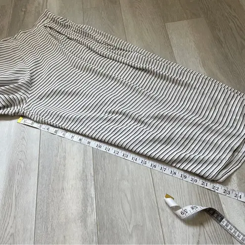 Faithfull the Brand Soleil Striped High Slit Wide Leg Pants White (Small) swim