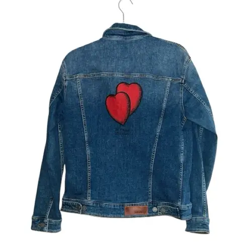 Zadig & Voltaire “Kase Heart” Denim Jacket Medium Blue Size M NWOT