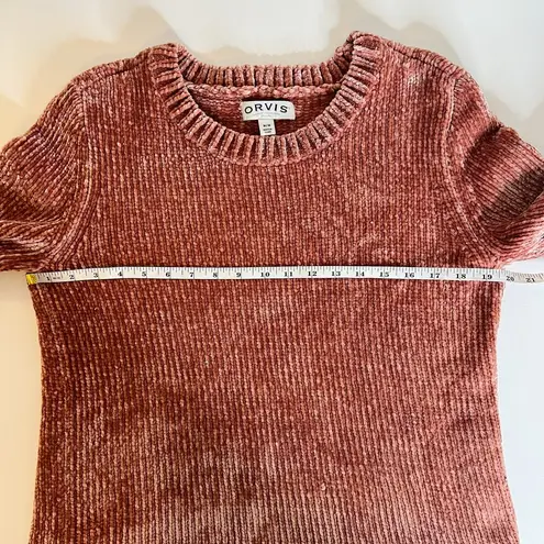 Orvis  Pink Mauve Chenille‎ Crewneck Sweater Size Medium