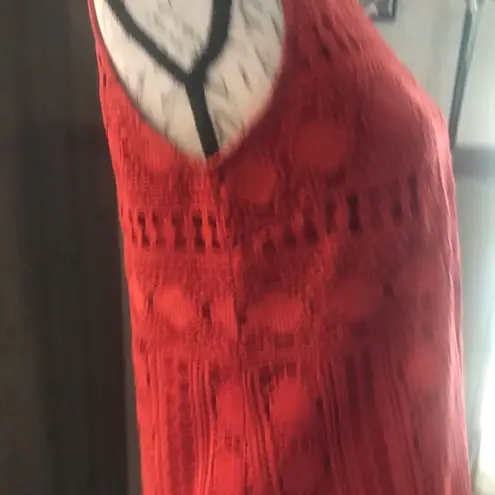 Sunny in Brooklyn Rust Sleeveless Blouse Medium Red