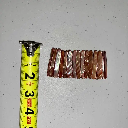 None 💙 Pearlized Pink Tone Beaded Vintage Bracelet