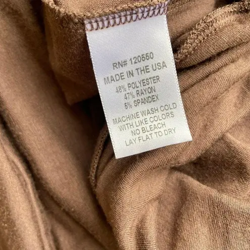 Bump Couture Maternity Top Dress Size Medium Brown Short Sleeve Tunic Womens